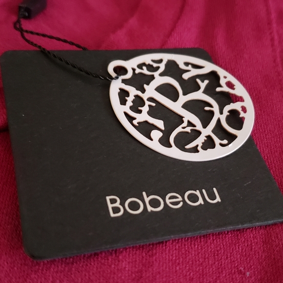 Bobeau Magenta/Plum Tent Key Hole Knit Dress - Picture 4 of 5